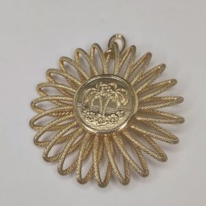 West German Palm Tree Pendant